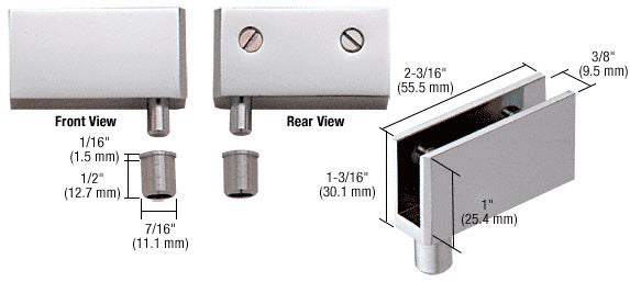 CRL Wide Glass Door Pivot Hinge