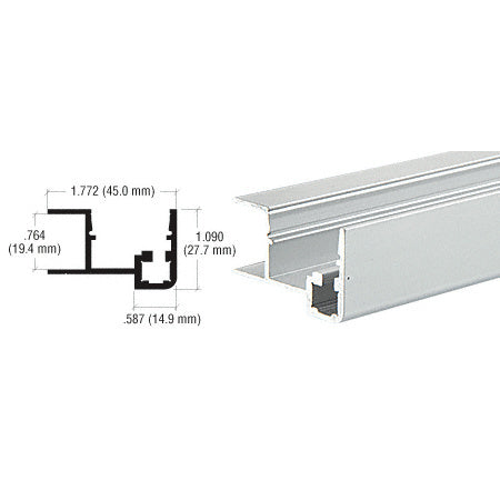 CRL Satin Anodized Rear Base Rail Extrusion