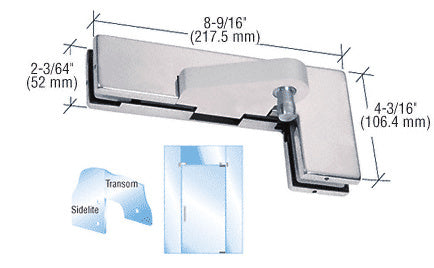 CRL Left Offset Sidelite Mounted Transom Patch Fitting