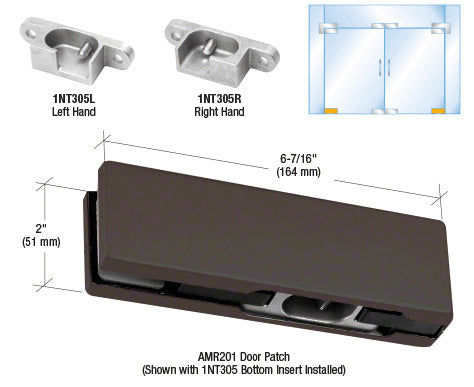 CRL LH European Bottom Door Patch Fitting