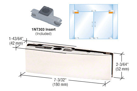 CRL Curved Top Door Patch Fitting with 1NT303 Insert