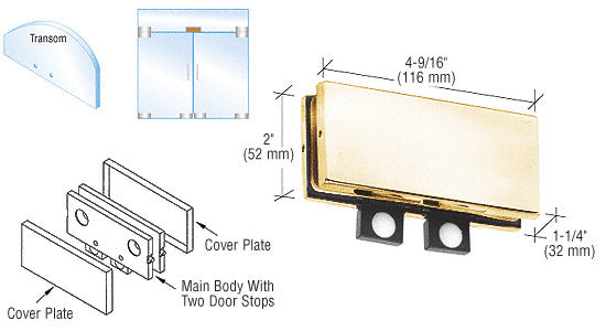 CRL Transom Mounted Connector With Two Reversible Door Stops