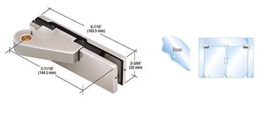 CRL Right Offset Top Door Patch Fitting