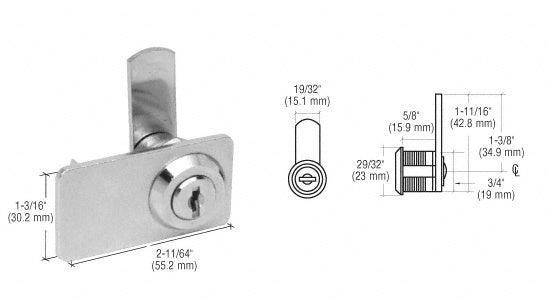 CRL Keyed Alike Double Door Cam Lock