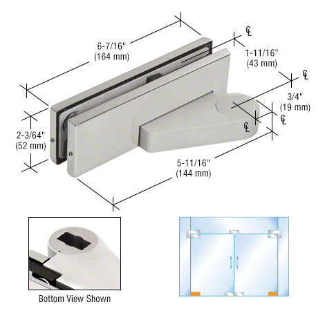 CRL Left Offset Bottom Door Patch Fitting