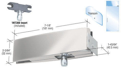 CRL Wall Mount Transom Curved Patch