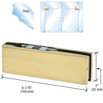 CRL Adjustable European Top Door Patch Fitting