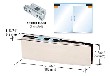 CRL Curved Top Door Patch Fitting with 1NT304 Insert