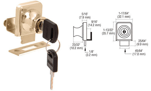 CRL Lock for 3/8" Glass Door - Keyed Alike