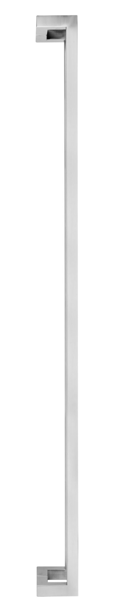CSOP48BS Rockwell Commercial 48″ Square Offset Pull in Brushed Nickel finish fits both Heavy Glass doors and 1-3/4 inch to 2-1/4 inch Thick doors.