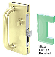 CRL 4" x 10" Non-Handed Center Lock With Hook Throw Deadlock Latch