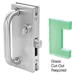 CRL 4" x 10" Non-Handed Center Lock With Hook Throw Deadlock Latch