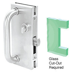 CRL 4" x 10" Non-Handed Center Lock With Hook Throw Deadlock Latch