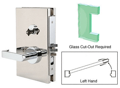 CRL 6" x 10" LH Center Lock with Deadlatch in Office Function