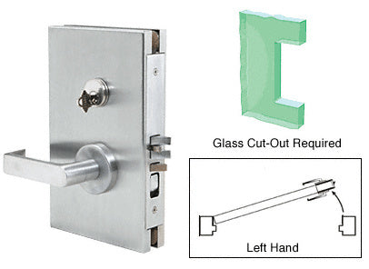 CRL 6" x 10" LH Center Lock with Deadlatch in Office Function