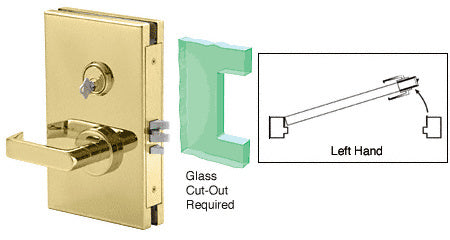 CRL 6" x 10" LH Center Lock with Deadlatch in Class Room Function