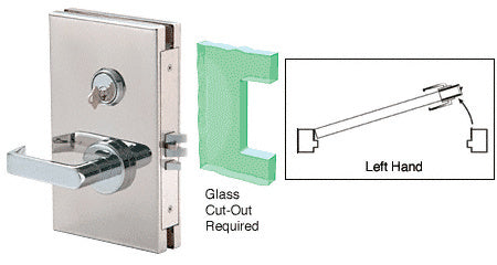 CRL 6" x 10" LH Center Lock with Deadlatch in Class Room Function