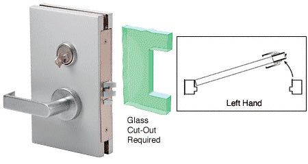 CRL 6" x 10" LH Center Lock with Deadlatch in Class Room Function