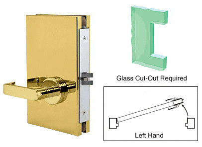 CRL 6" x 10" LH Center Lock With Deadlatch in Passage Lock Function