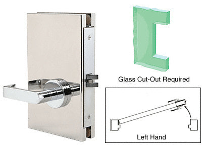 CRL 6" x 10" LH Center Lock With Deadlatch in Passage Lock Function