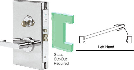 CRL 6" x 10" LH Center Lock With Deadlatch in Storeroom Function