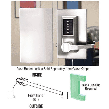 CRL 6" x 10" RH Center Push Button Lock With Housing