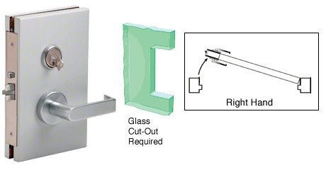 CRL 6" x 10" RH Center Lock With Deadlatch in Storeroom Function