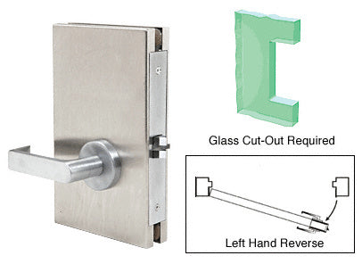 CRL 6" x 10" LHR Center Lock with Deadlatch in Passage Lock Function