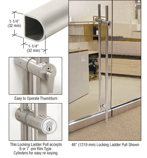 CRL 60" Designer Series "D" Shape Locking Ladder Pull