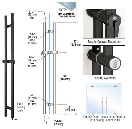 CRL 316 60" Locking Ladder Pull