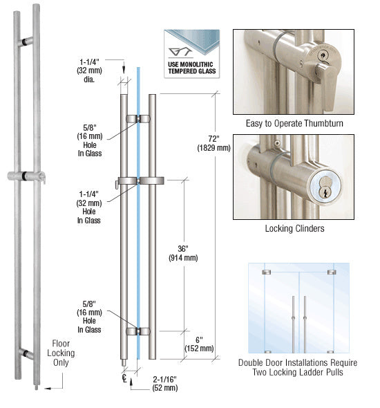 CRL 316 72" Locking Ladder Pull