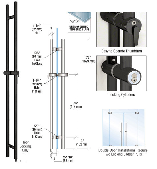 CRL 316 72" Locking Ladder Pull