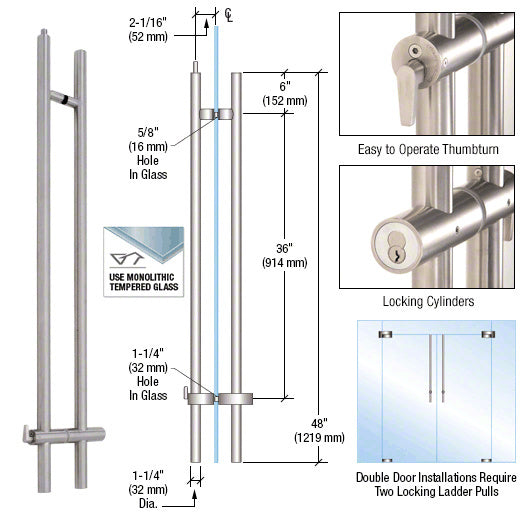 CRL 316 48" Upwards Locking Ladder Pull