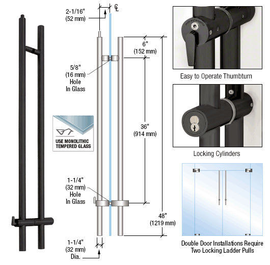 CRL 316 48" Upwards Locking Ladder Pull