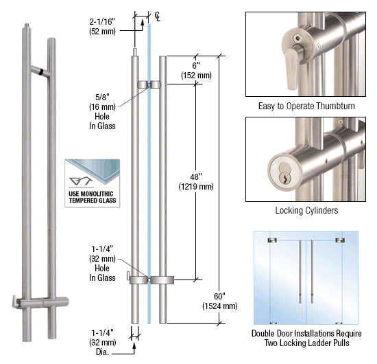 CRL 316 60" Upwards Locking Ladder Pull