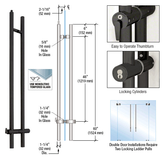 CRL 316 60" Upwards Locking Ladder Pull