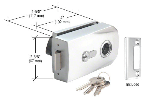 CRL Glass Mount Lever Lock for Metal Frame Doors