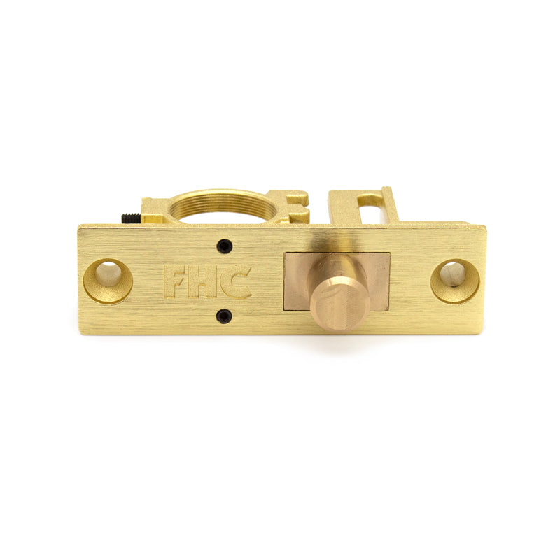 Low Profile Door Rail Floor Lock 11/16" Throw With Mounting Screws